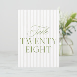 Invitation Élégant Sage Green & Beige Mariage 28 Numéro de ta