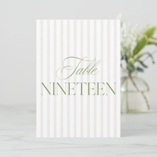 Invitation Elégant Sage Vert & Mariage Beige 19 Numéro de tab