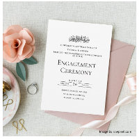Élégant Script Blanc Noir Musulman Parti d'engagem