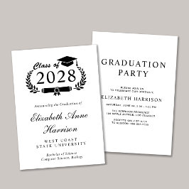 Invitation Élégant Script College Graduation Party