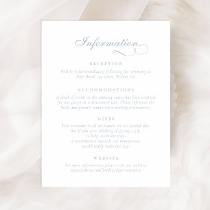 Invitation Élégant script de calligraphie Informations Mariag