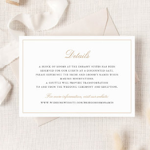 Invitation Élégant script de calligraphie Mariage Détails sim