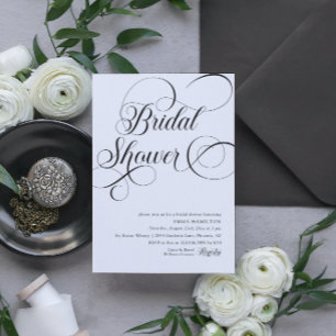 Invitation Élégant Script de luxe Fête des mariées minimalist