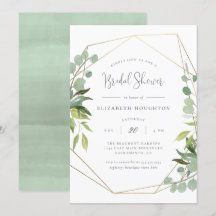 Élégant Script Fête des mariées géométrique de ver