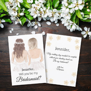 Invitation élégant script moderne illustration bridesmaid