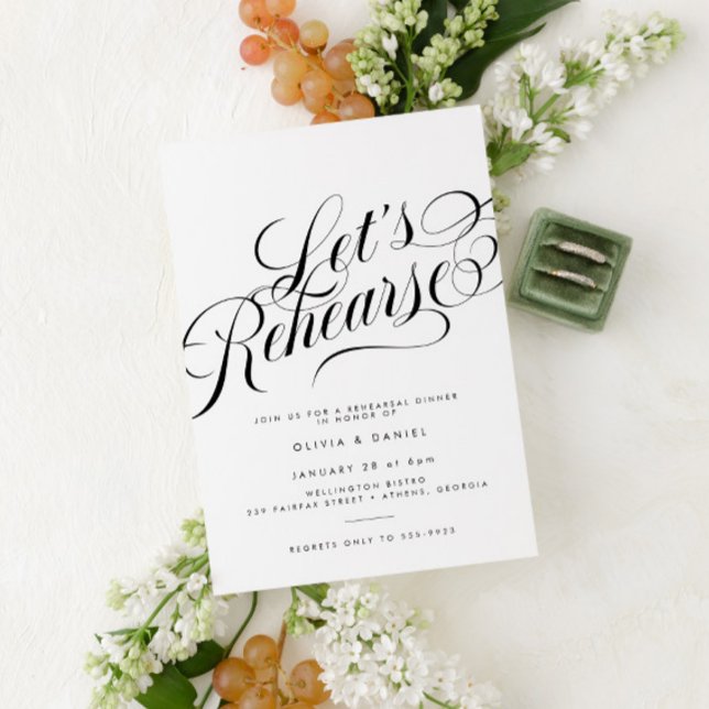 Invitation Élégant Script Moderne Mariage Répétition Dîner (Créateur téléchargé)