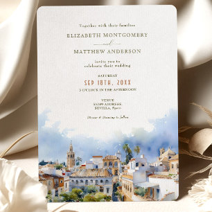 Invitation Elégant Sevilla Espagne Destination Mariage