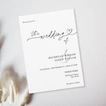 Élégant Simple Minimaliste Noir et Blanc
