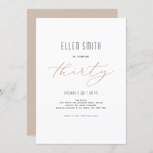 Invitation Élégant, simple, moderne, 30e anniversaire
