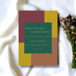 Invitation Élégant Simple Moderne Coloré Mariage élégant