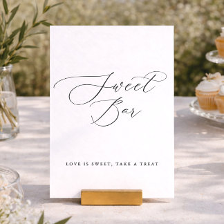 Invitation Elegant Sweet Bar Wedding Sign