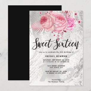 Invitation Élégant sweet sixteen de parties scintillant en ma