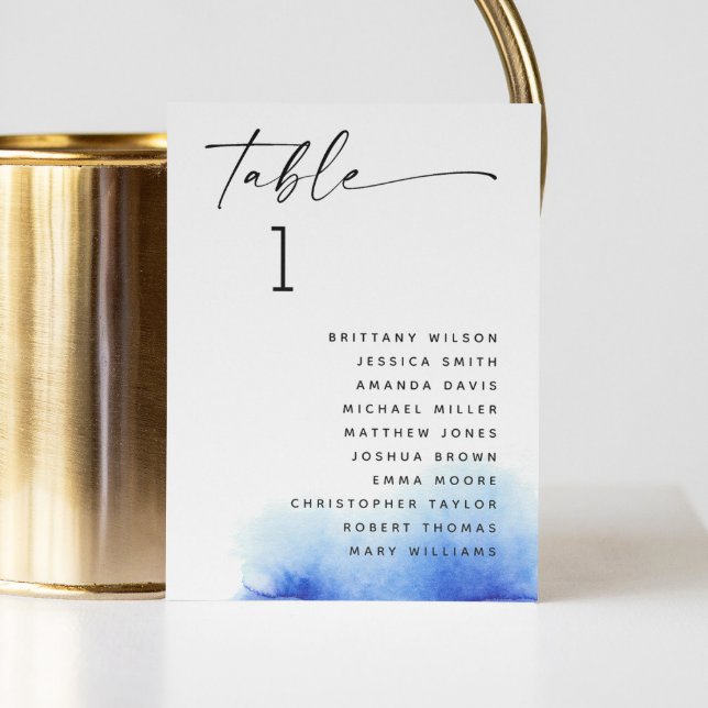 Invitation Elégant tableau de sièges mariage bleu marine (Créateur téléchargé)