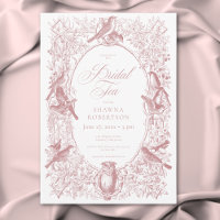 Élégant thé de mariage à motifs de chinoiserie ros