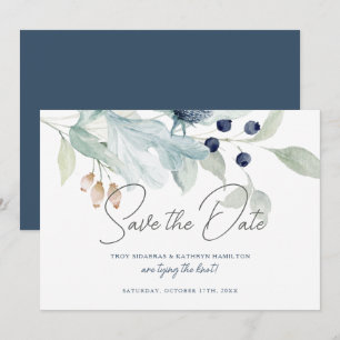 Invitation Élégant thème de mariage hivernal Enregistrer la d