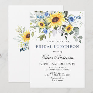 Invitation Élégant tournesol Eucalyptus BRIDAL LUNCHEON Invi