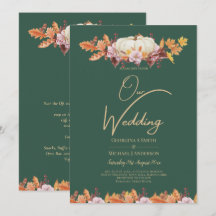 ÉLÉGANT tout-en-1 Citrouille d'automne Mariage d'o