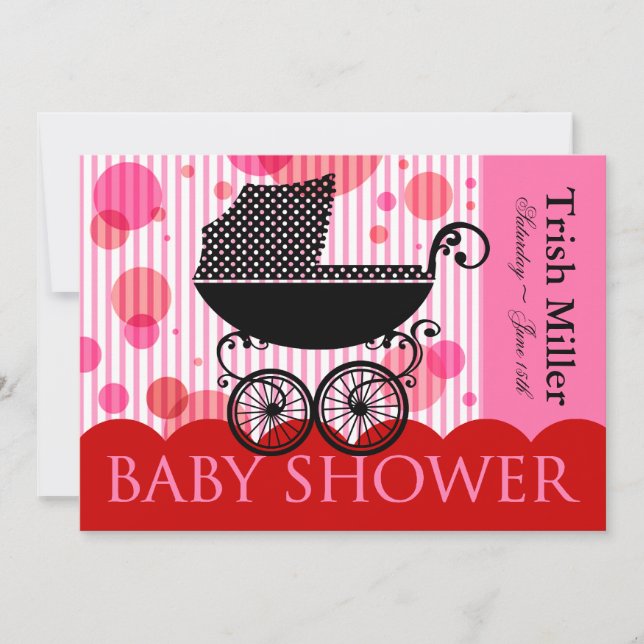 Invitation Élégant transport rétro pour bébés - Baby shower (Devant)