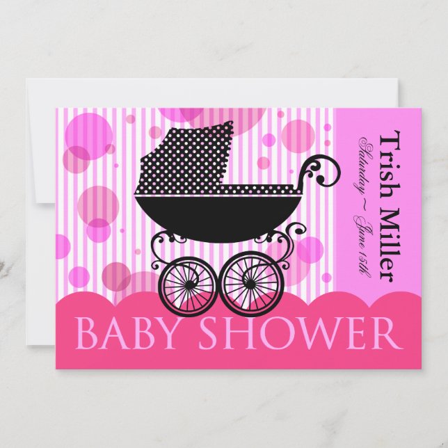 Invitation Élégant transport rétro pour bébés - Baby shower (Devant)