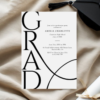 Invitation Elegant Typography Modern 2026 Graduation Party