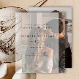 Invitation Elégant Vellum Revêtement Moderne 2 Mariage photo