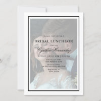 Élégant Vellum Typographie Script Bridal Luncheon