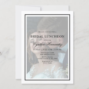 Invitation Élégant Vellum Typographie Script Bridal Luncheon
