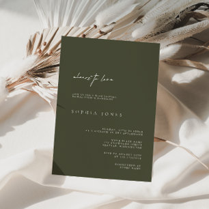 Invitation Elégant vert foncé moderne douche nuptiale Invitat