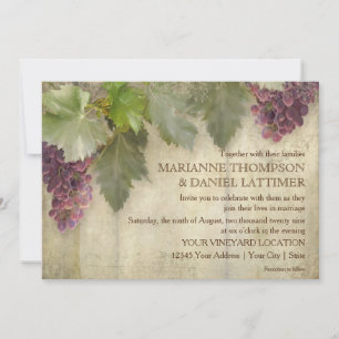 Invitation Élégant vignoble rustique Mariage élégant