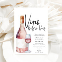 Élégant Vino aquarelle avant Vows Fête des mariées