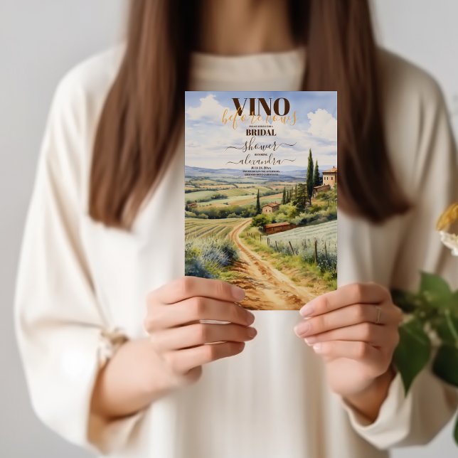 Invitation Élégant Vino avant Vows Winery Fête des mariées (Créateur téléchargé)