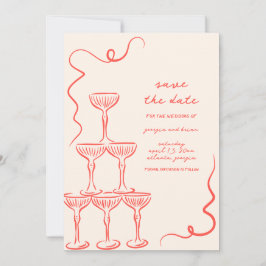 Invitation Elegant Vintage Hand Drawn Save The Date 