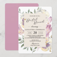Elégant violet et aquarelle Pansy Cadre Floral