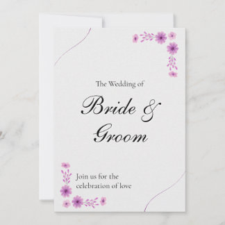 Invitation Elegant Wedding  with Timeline & QR Code