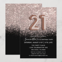 Élégante 21e anniversaire Black & Rose Gold Partie