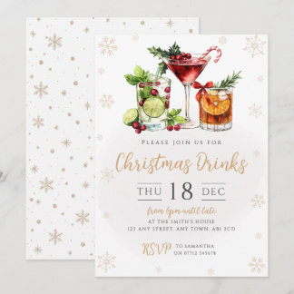 Invitation élégante à une soirée de cocktails de N