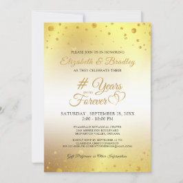 Invitation Élégante Anniversaire # ANS VERS L'ÉTERNITÉ Or