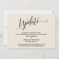 Élégante Annonce de Mariage Annulé à la Crème