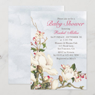 Invitation Elégante aquarelle Baby shower forestier
