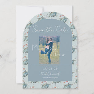 Invitation Elégante aquarelle Crabe mariage Enregistrer la da