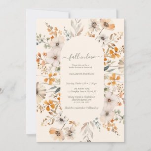 Invitation Elégante aquarelle de automne Pommes et fleurs