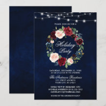 Elégante aquarelle Floral Fêtes Lumières