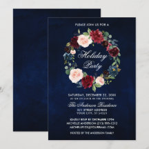 Elégante aquarelle Floral Wreath Fête