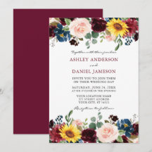 Elégante aquarelle Mixte Floral Mariage Bourgogne