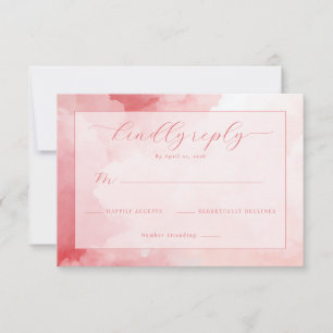 Invitation élégante aquarelle rose