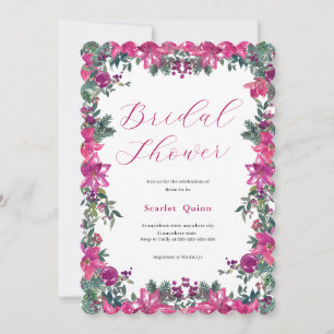 Invitation Elégante aquarelle rose poussiéreuse Bouquet de ma