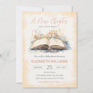 Invitation Elégante aquarelle Un nouveau Baby shower de chapi