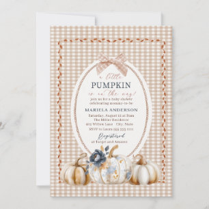 Invitation Elégante aquarelle Un petit boho citrouille Baby S