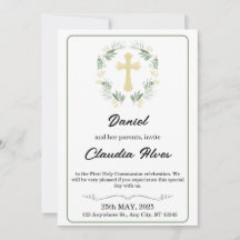 Invitation élégante au baptême d'adulte