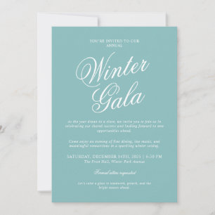 Invitation élégante au gala d'hiver pour les fêtes